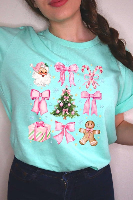 Coquette Pink Christmas Graphic Tee